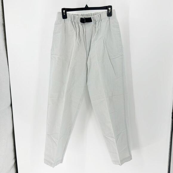 Vintage Gitano cotton belted khaki pants 80s minimalist lagenlook  bohemian - Picture 1 of 9